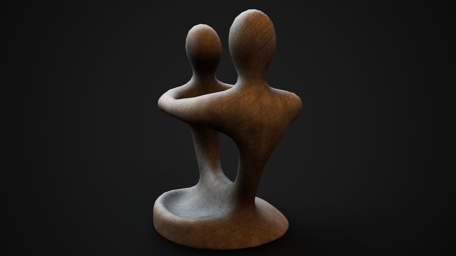 Wooden phone holder Low-poly 3D model_5