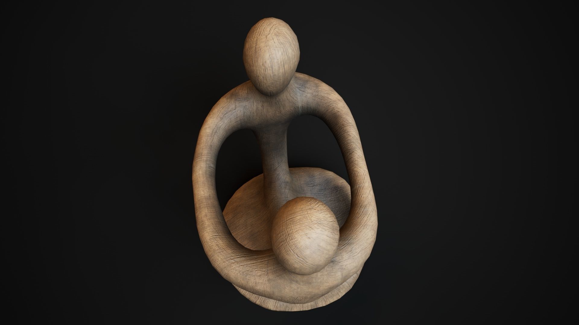 Wooden phone holder Low-poly 3D model_10