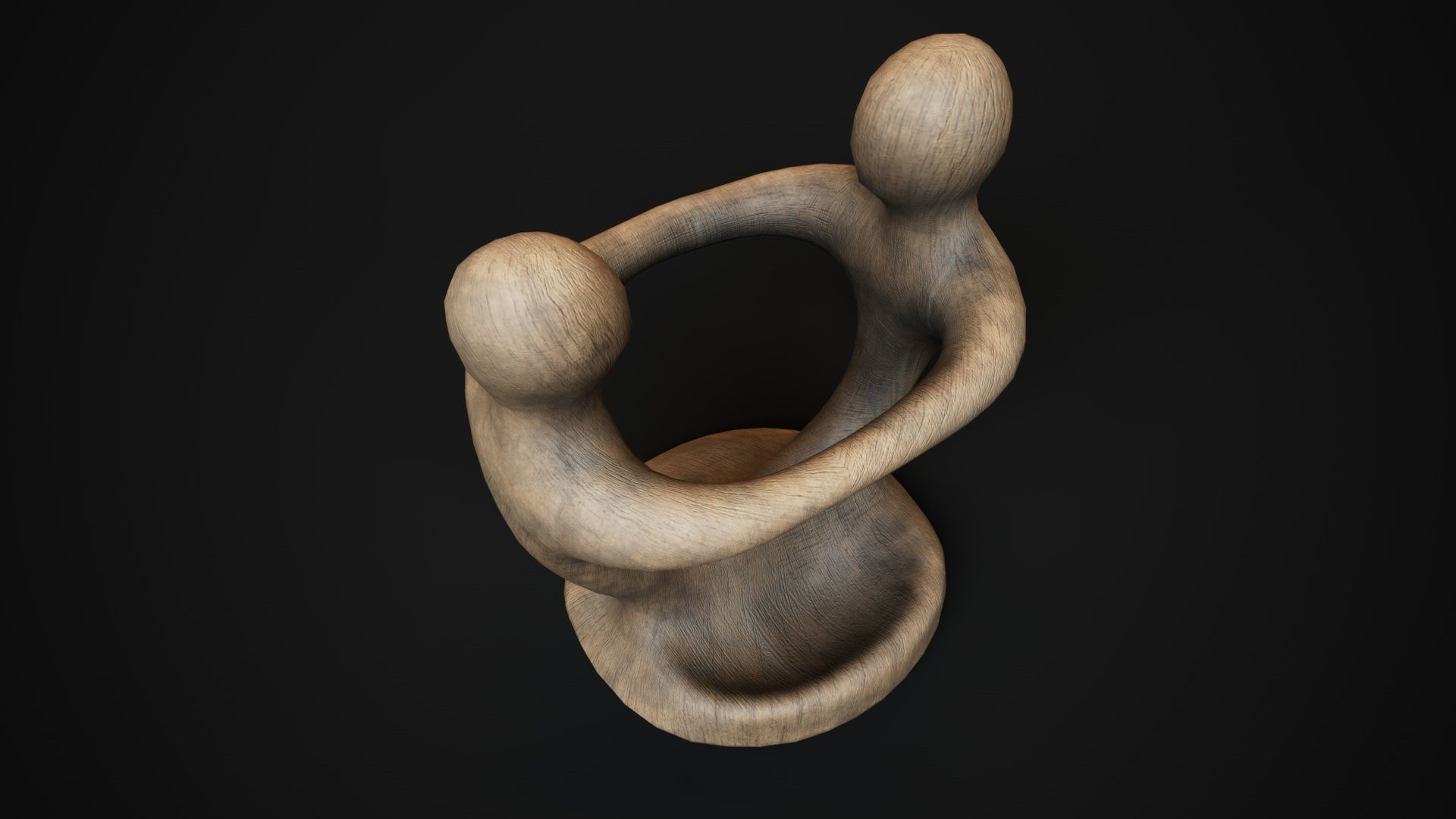 Wooden phone holder Low-poly 3D model_12