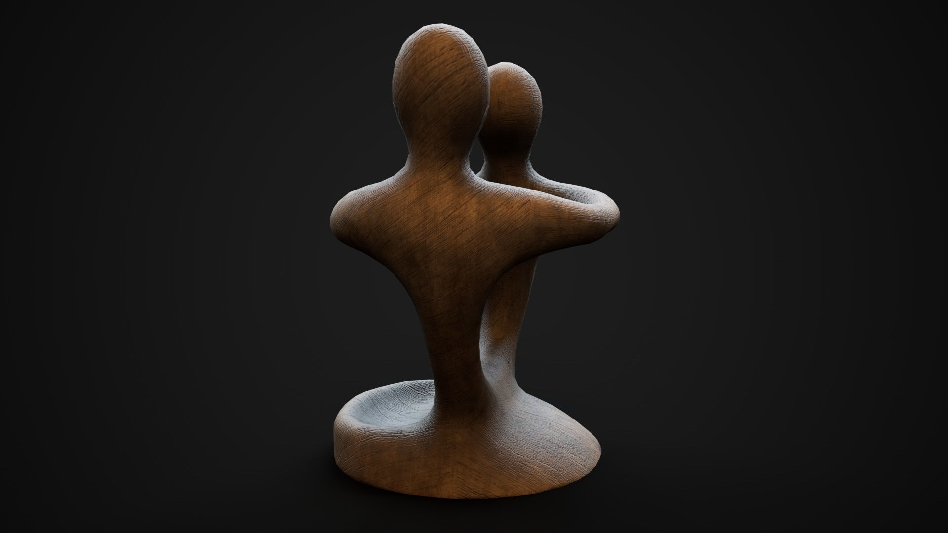 Wooden phone holder Low-poly 3D model_6