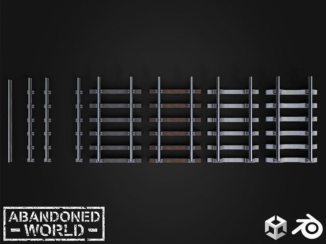 3D model Rail Way Set VR / AR / low-poly | CGTrader