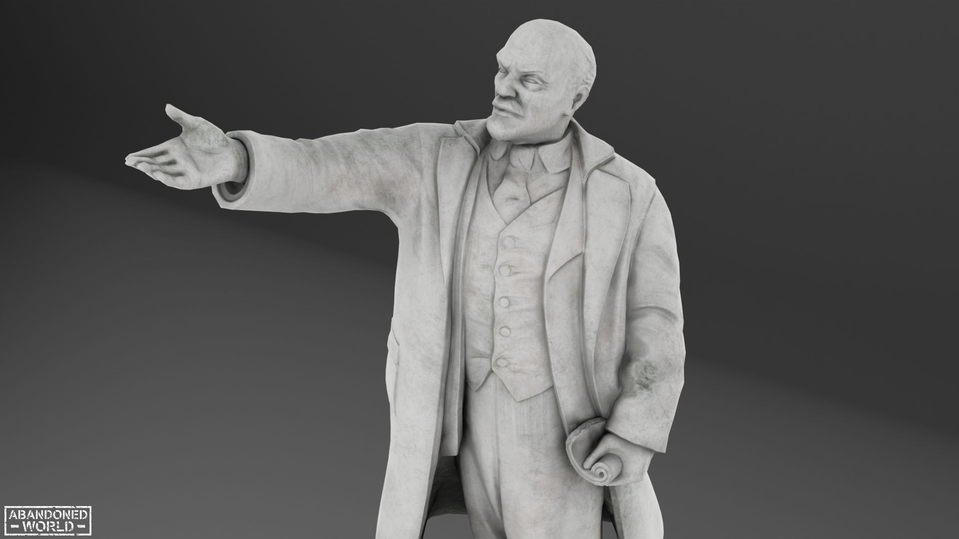 Lenin Statue Low-poly 3D model_16