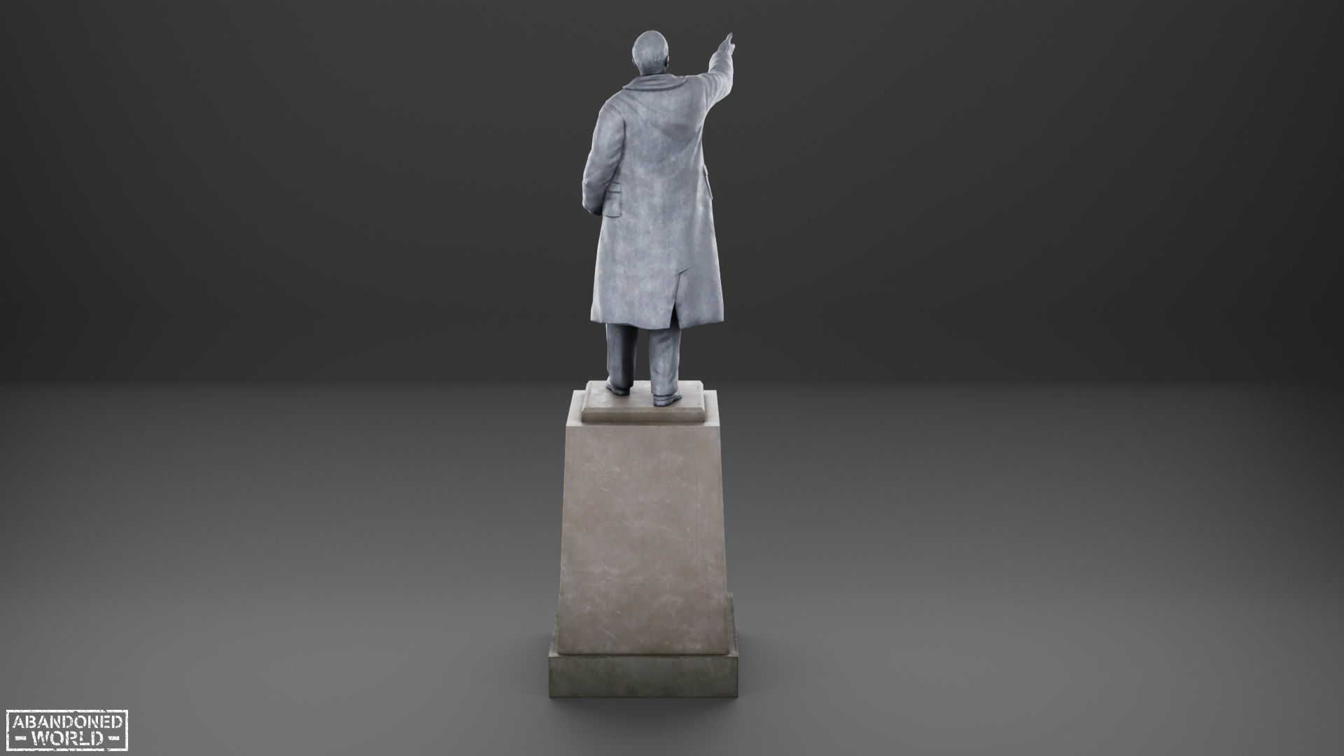 Lenin Statue Low-poly 3D model_9