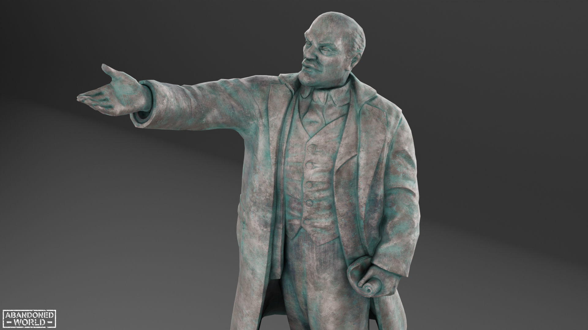 Lenin Statue Low-poly 3D model_14