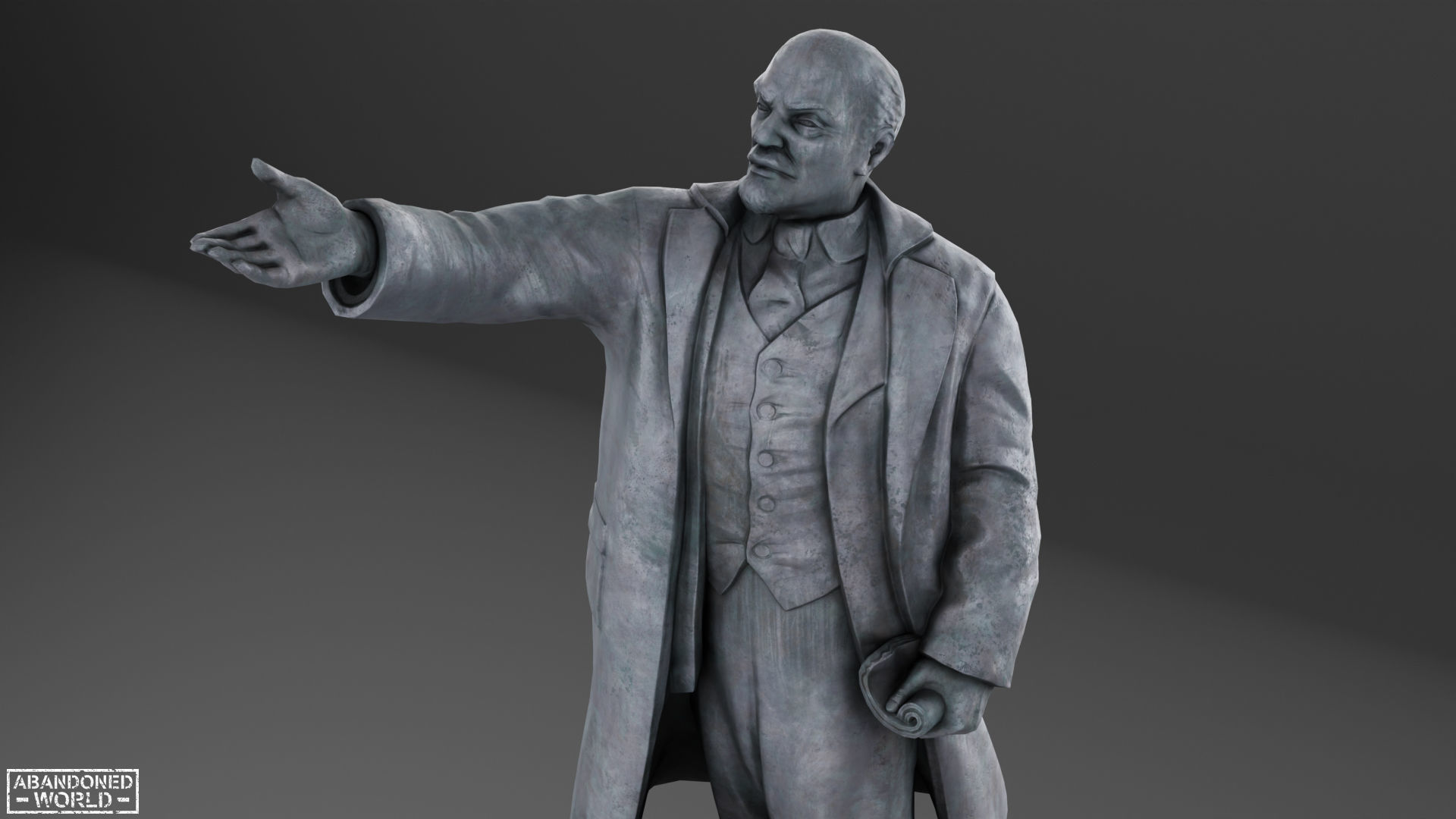 Lenin Statue Low-poly 3D model_13