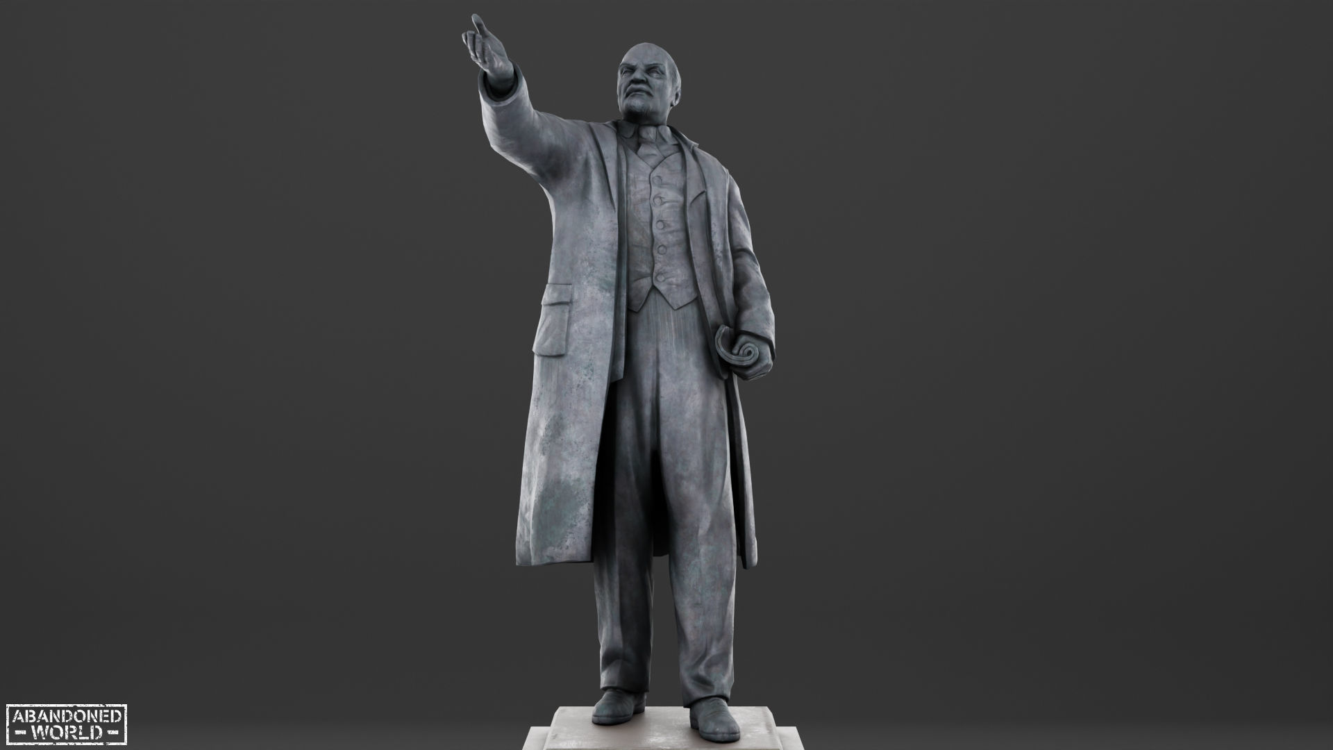 Lenin Statue Low-poly 3D model_2