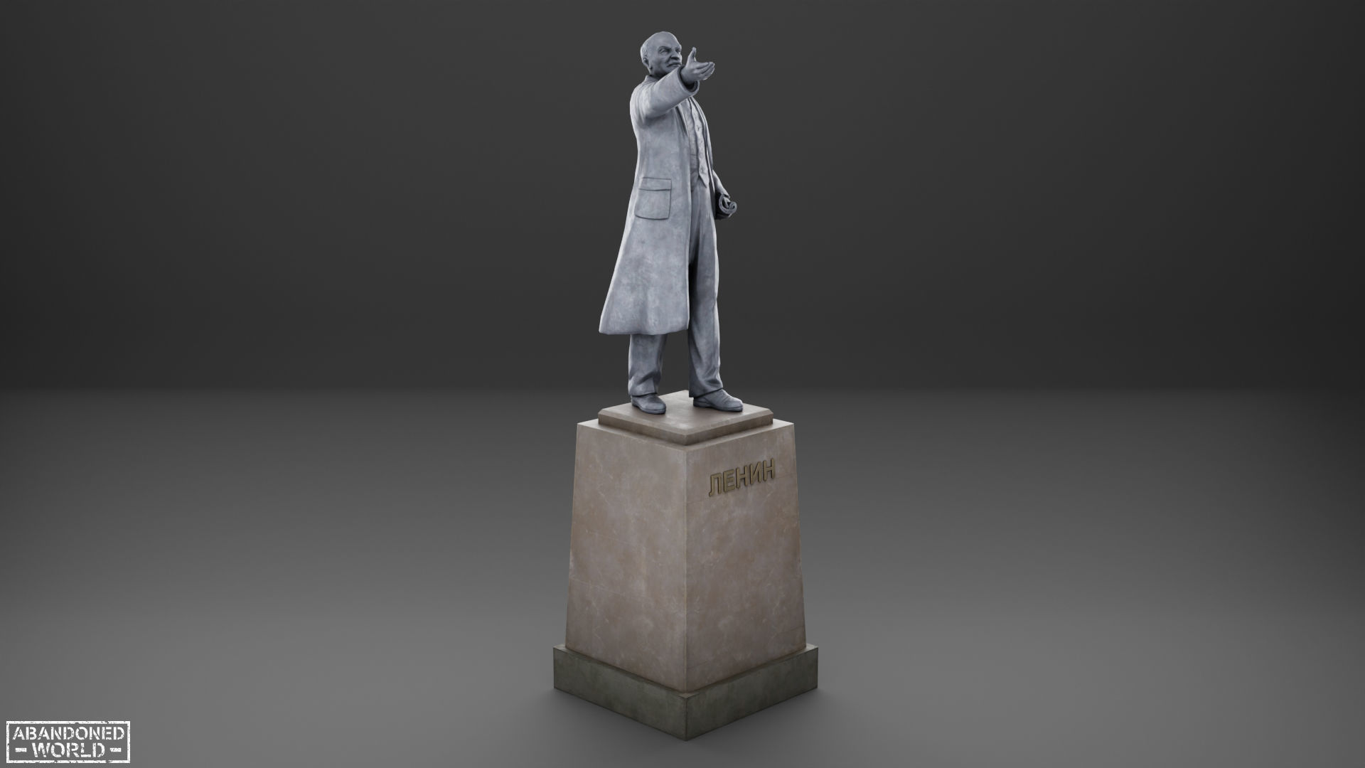 Lenin Statue Low-poly 3D model_11