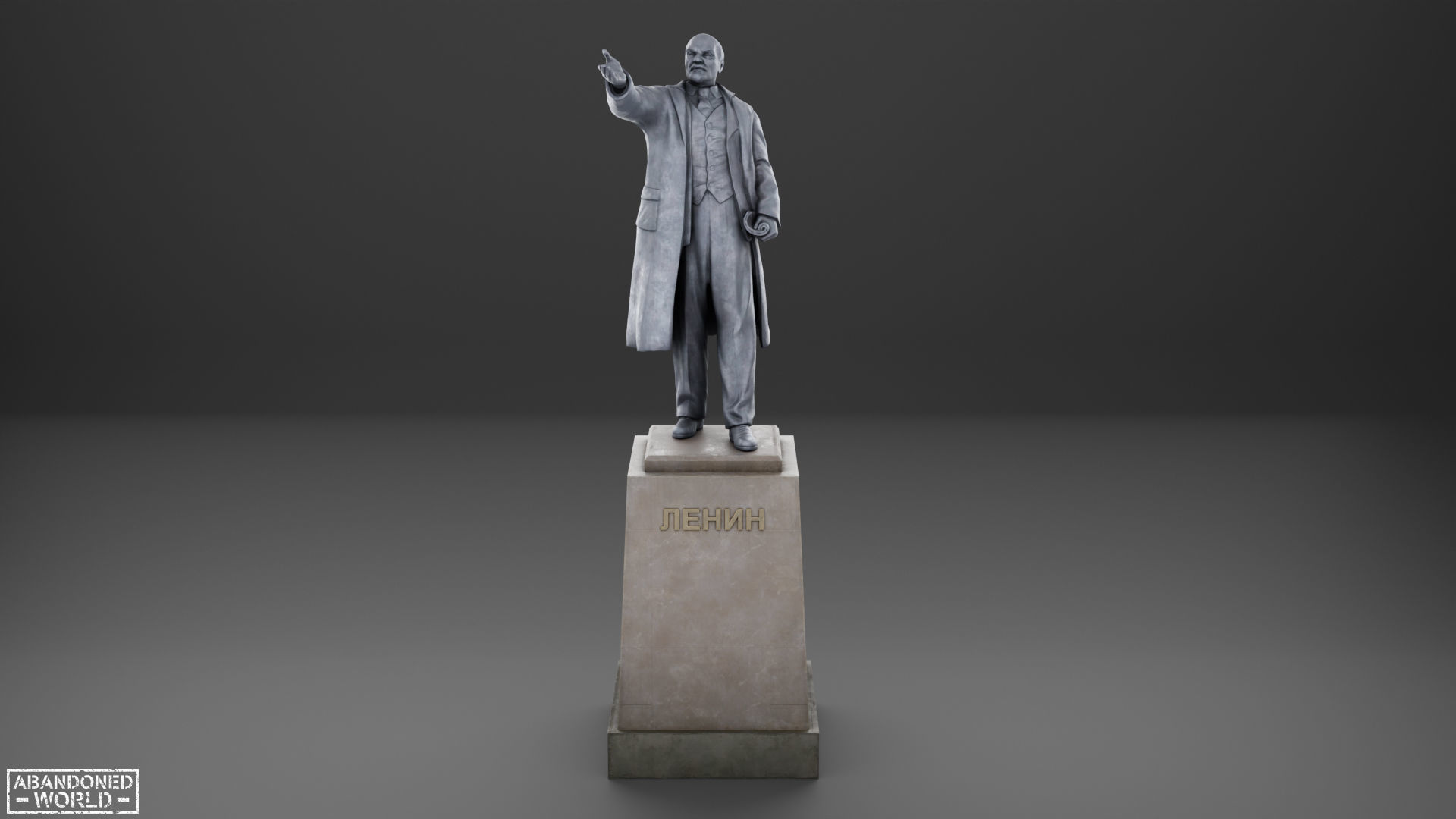 Lenin Statue Low-poly 3D model_6