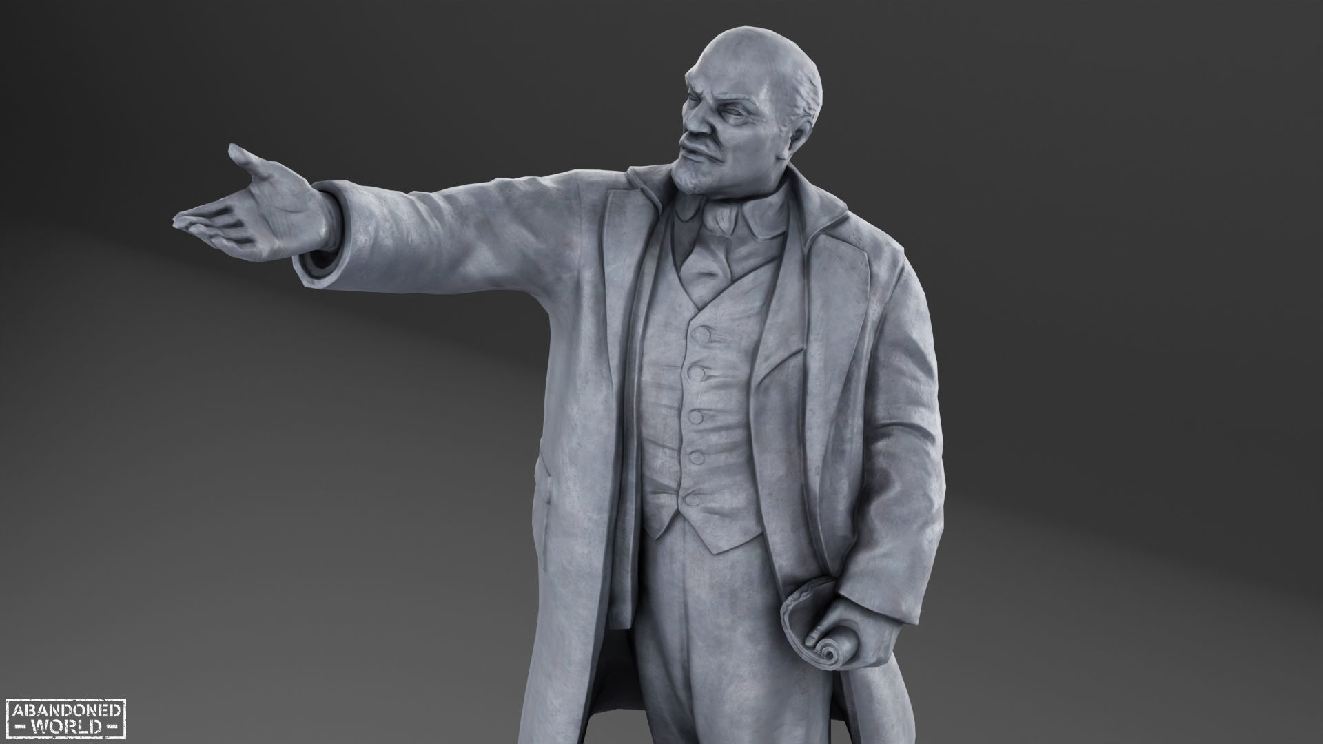 Lenin Statue Low-poly 3D model_12