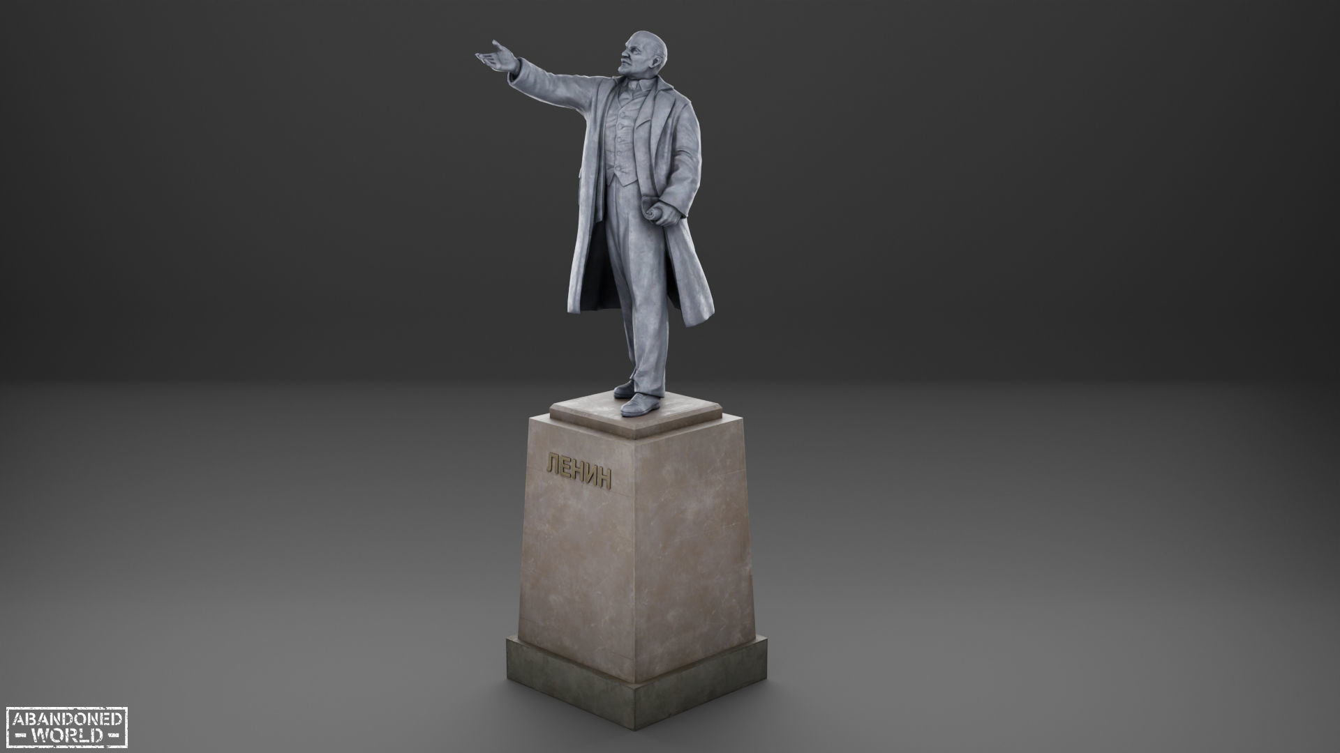 Lenin Statue Low-poly 3D model_7