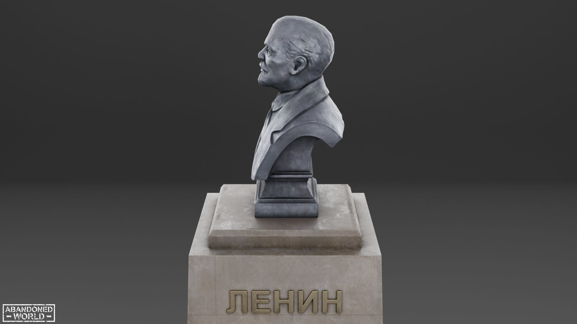 Lenin Bust Low-poly 3D model_17