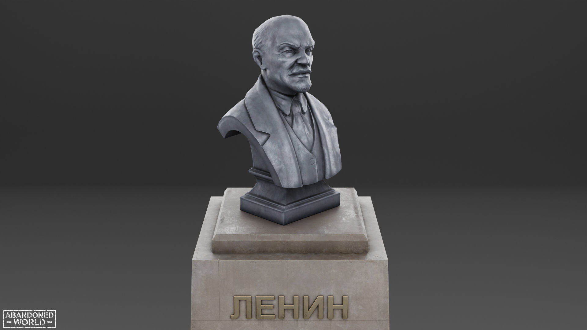 Lenin Bust Low-poly 3D model_12