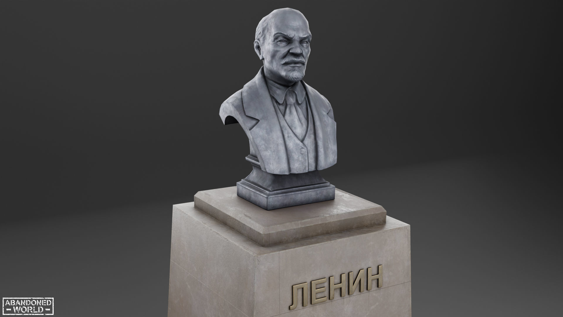 Lenin Bust Low-poly 3D model_9