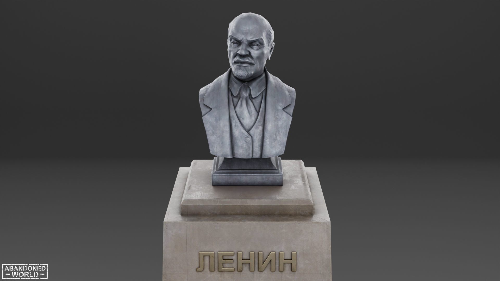 Lenin Bust Low-poly 3D model_11