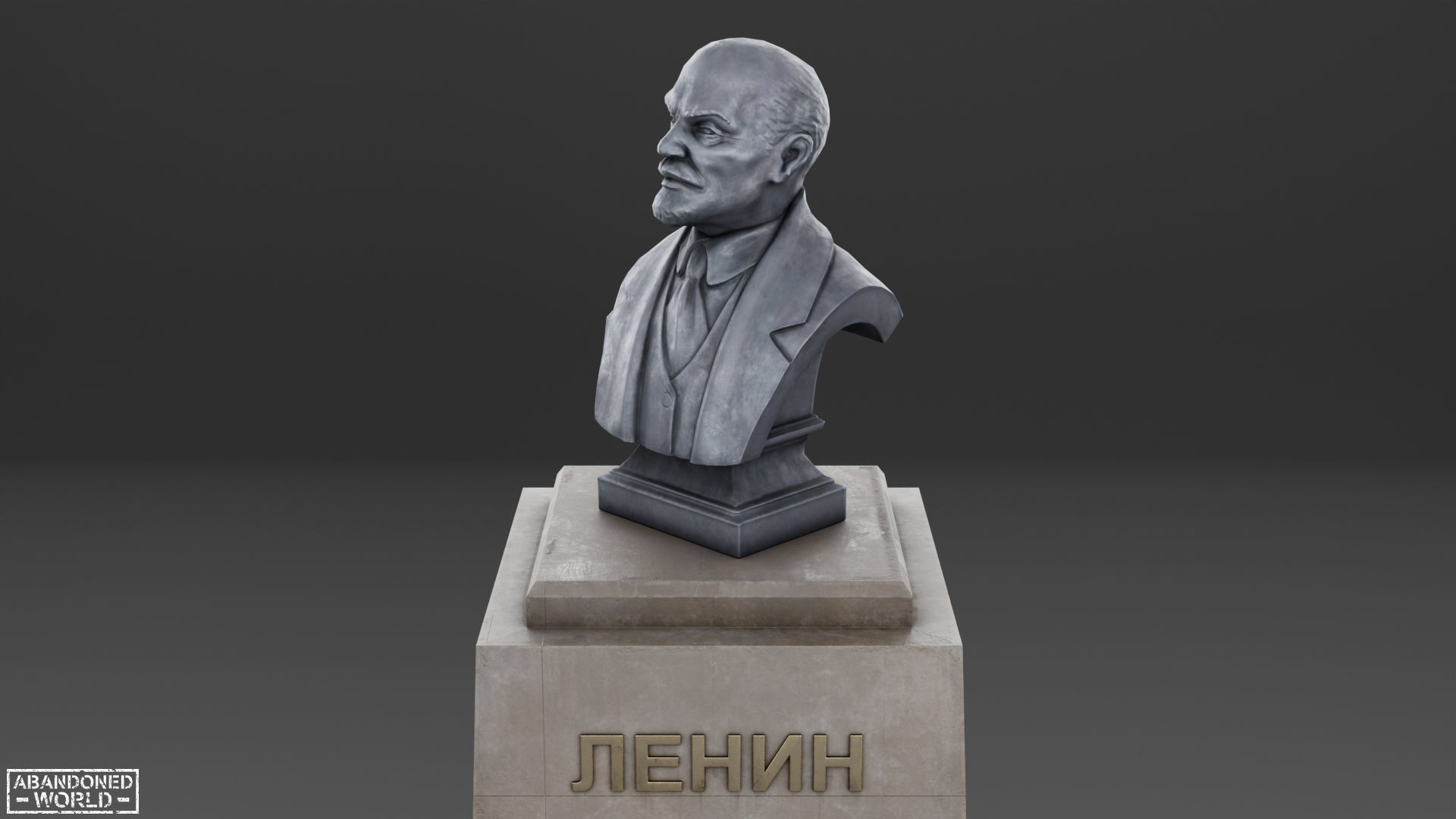 Lenin Bust Low-poly 3D model_18