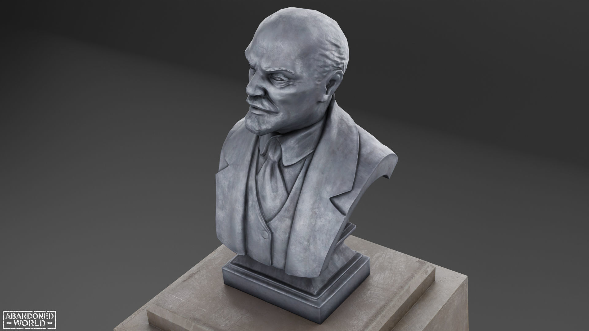 Lenin Bust Low-poly 3D model_10