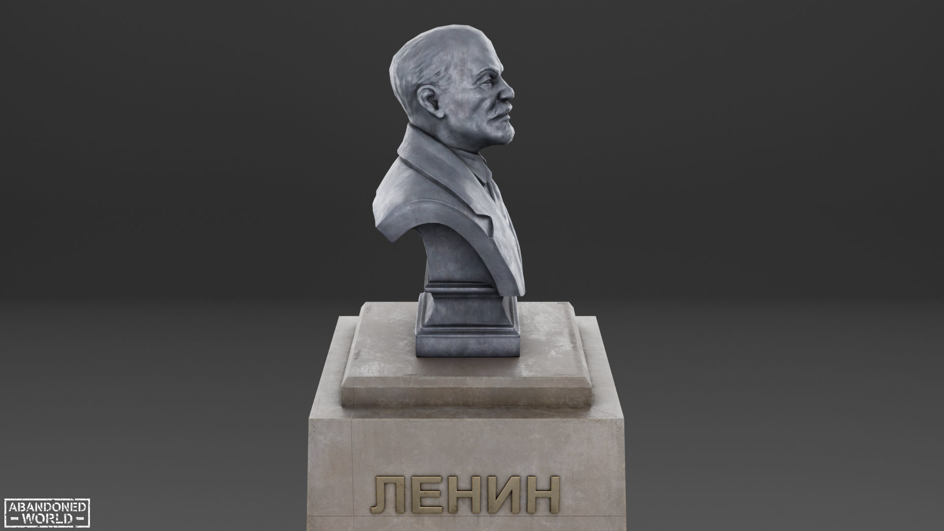 Lenin Bust Low-poly 3D model_13