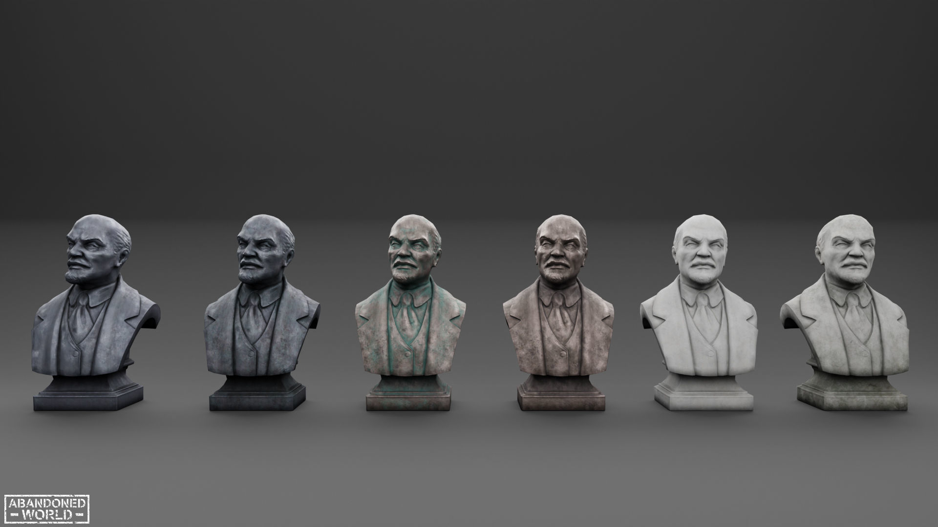 Lenin Bust Low-poly 3D model_1
