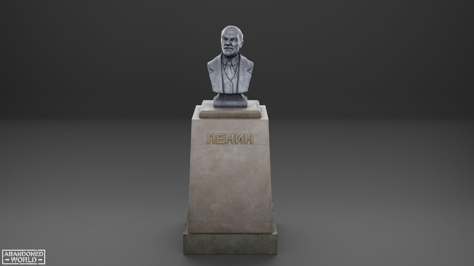 Lenin Bust Low-poly 3D model_2