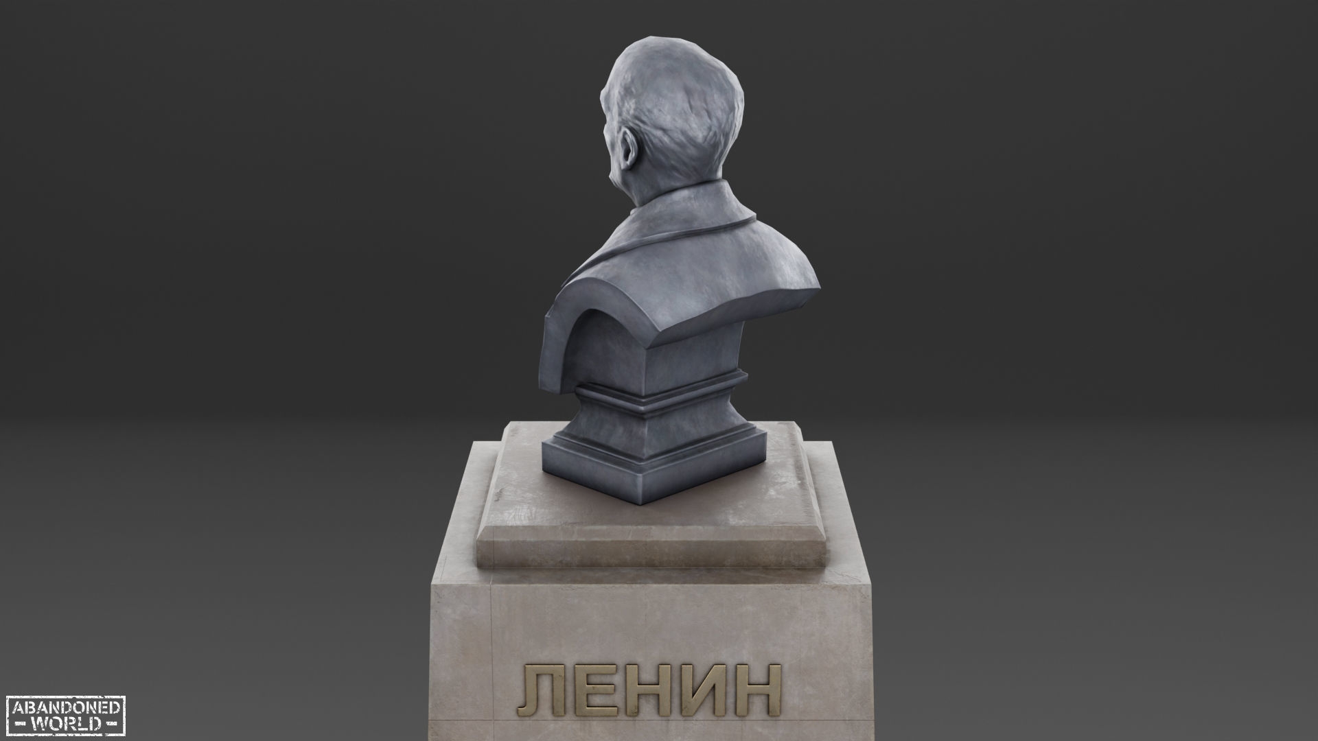 Lenin Bust Low-poly 3D model_16