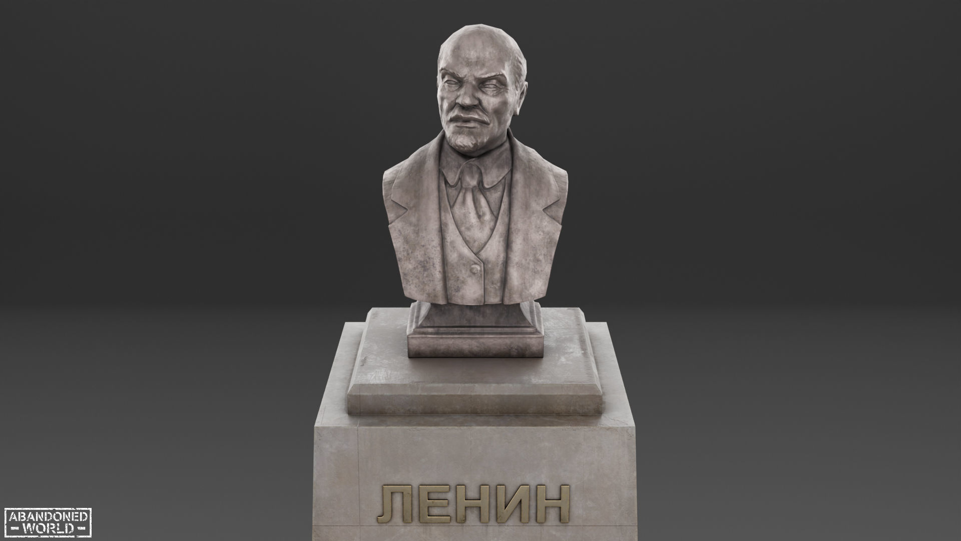 Lenin Bust Low-poly 3D model_21