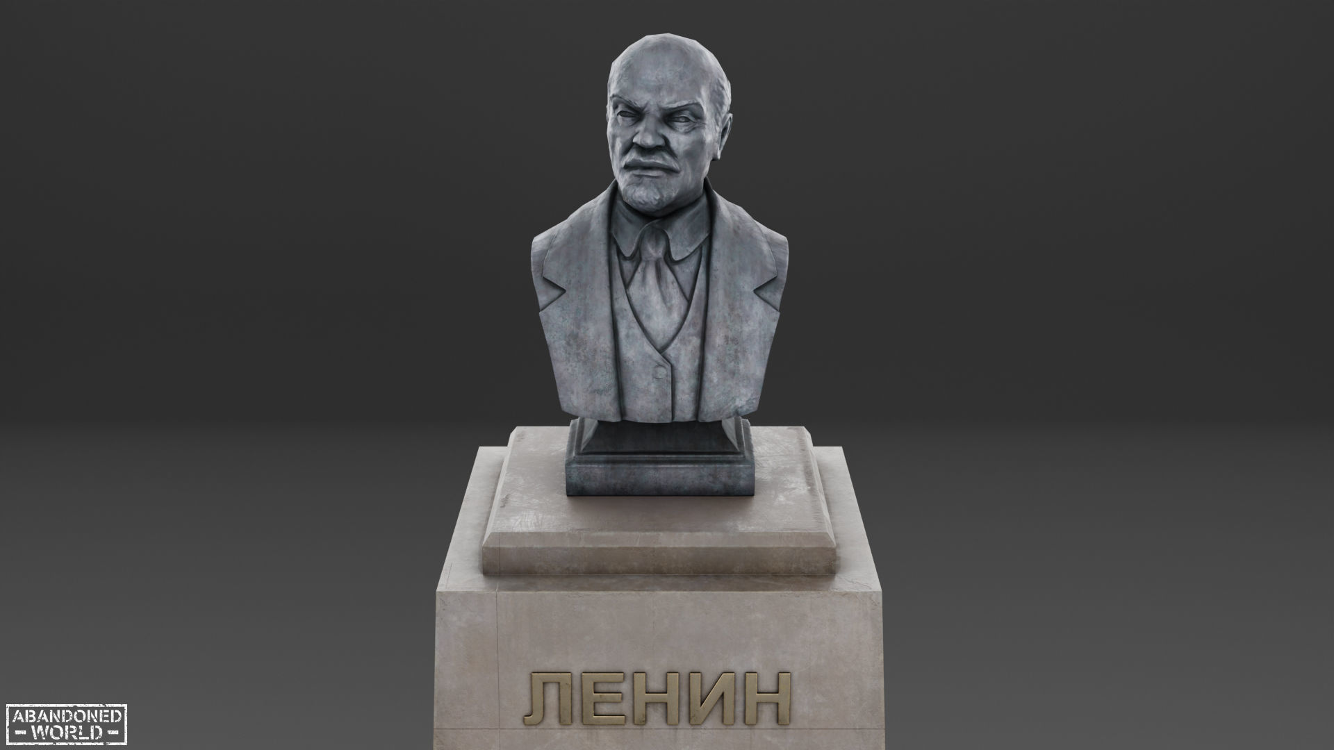 Lenin Bust Low-poly 3D model_19