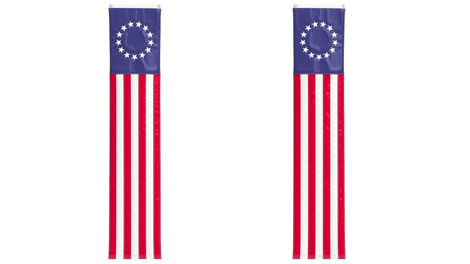 American Flag Pulldown Set 3D model_4