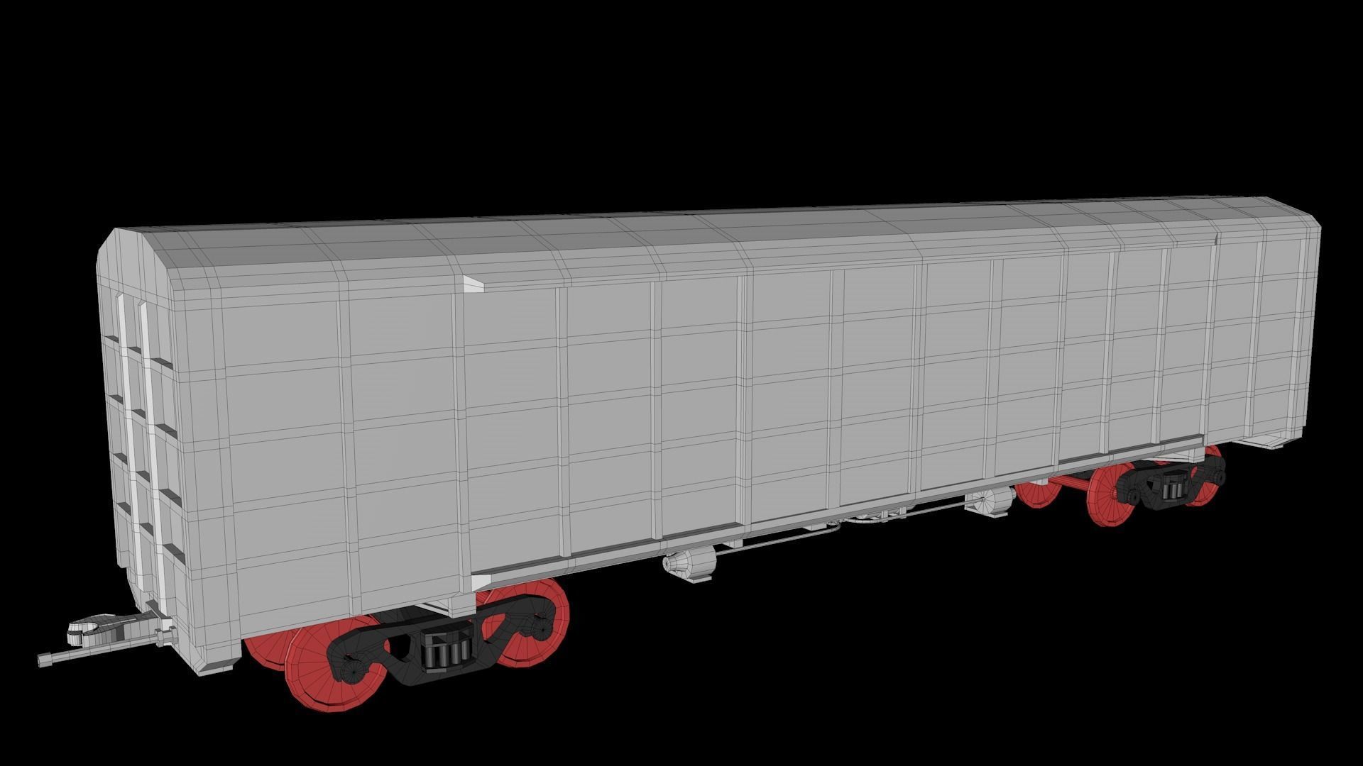 Animated game-ready BoxcarV0 Low-poly 3D model_8