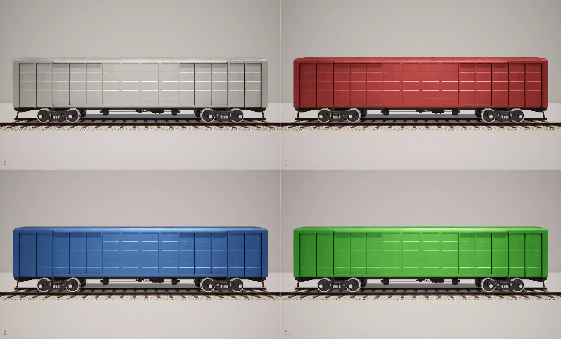 Animated game-ready BoxcarV0 Low-poly 3D model_0