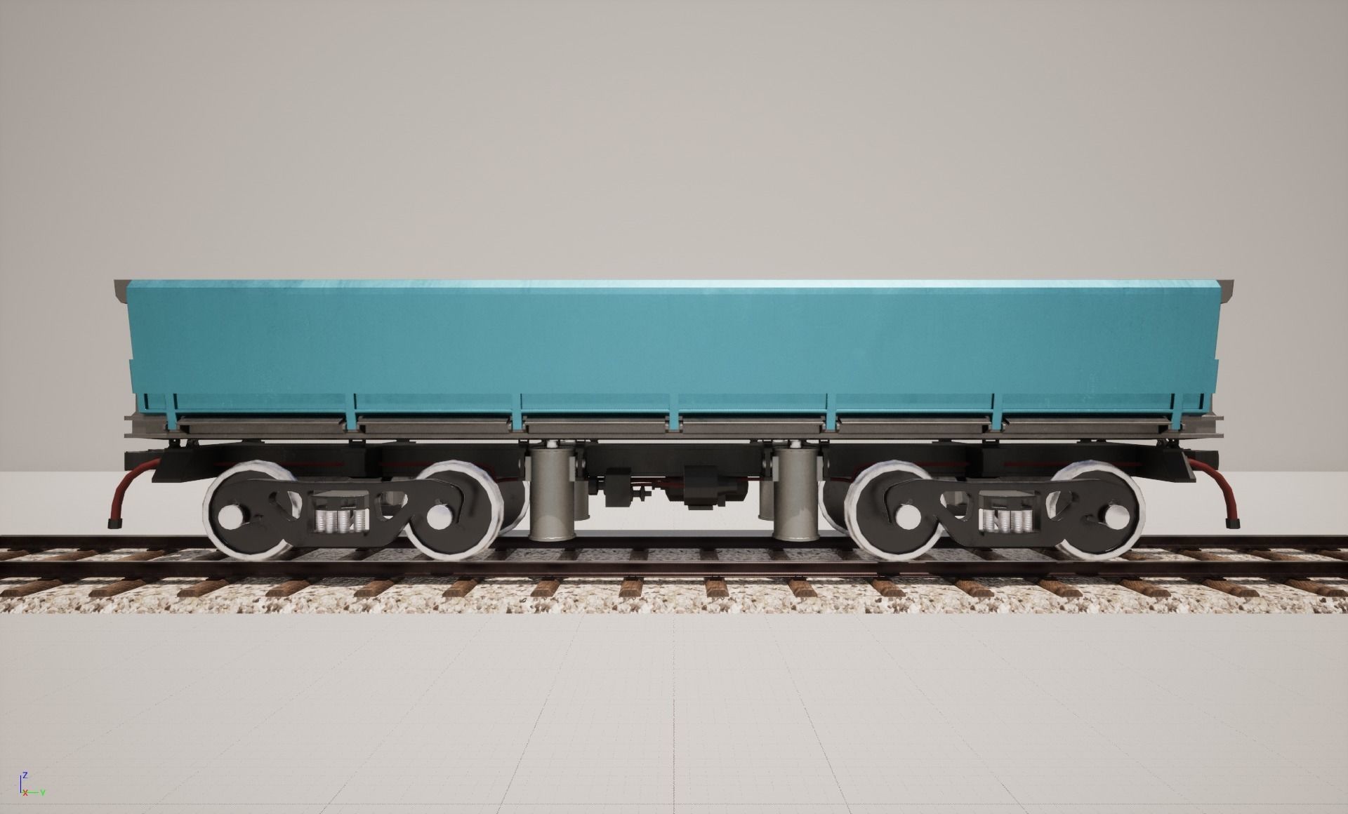 Animated game-ready Dumpcar Low-poly 3D model_5
