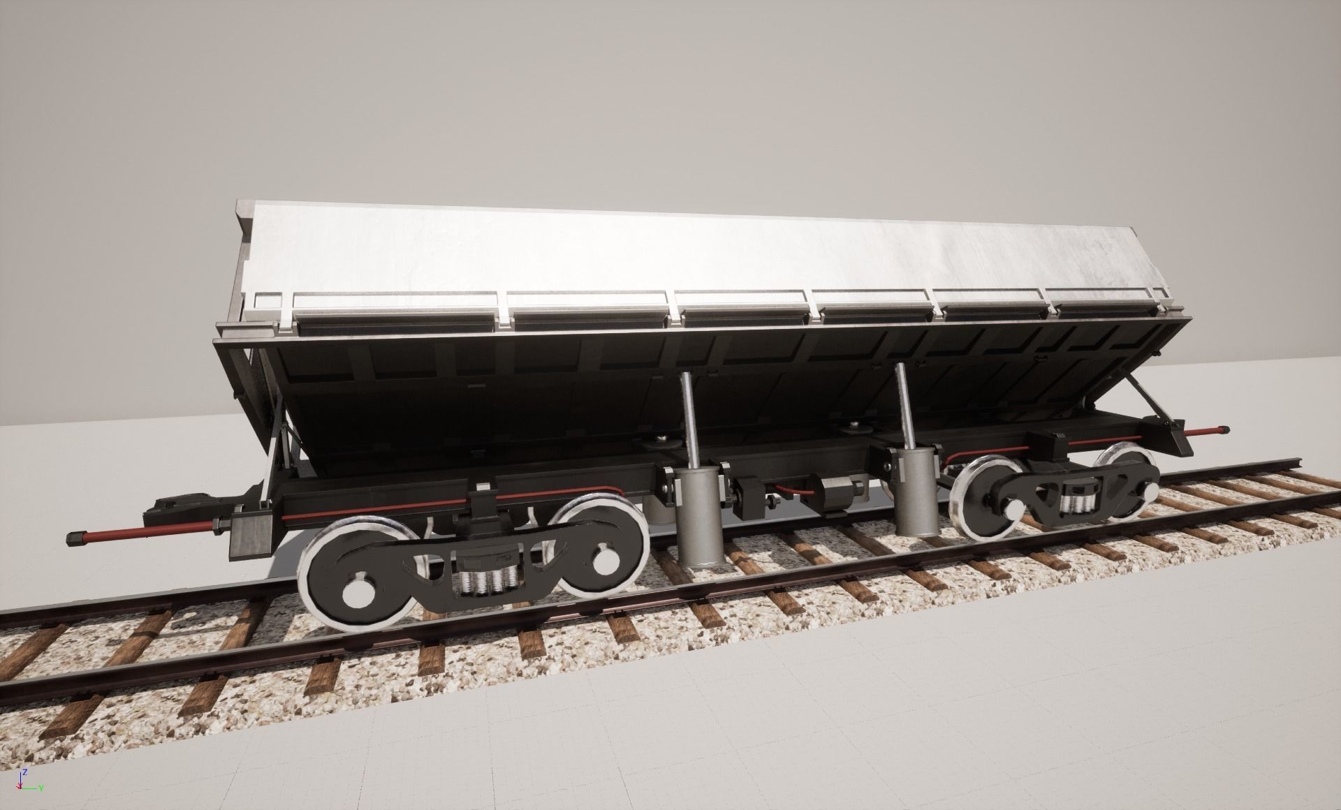 Animated game-ready Dumpcar Low-poly 3D model_3