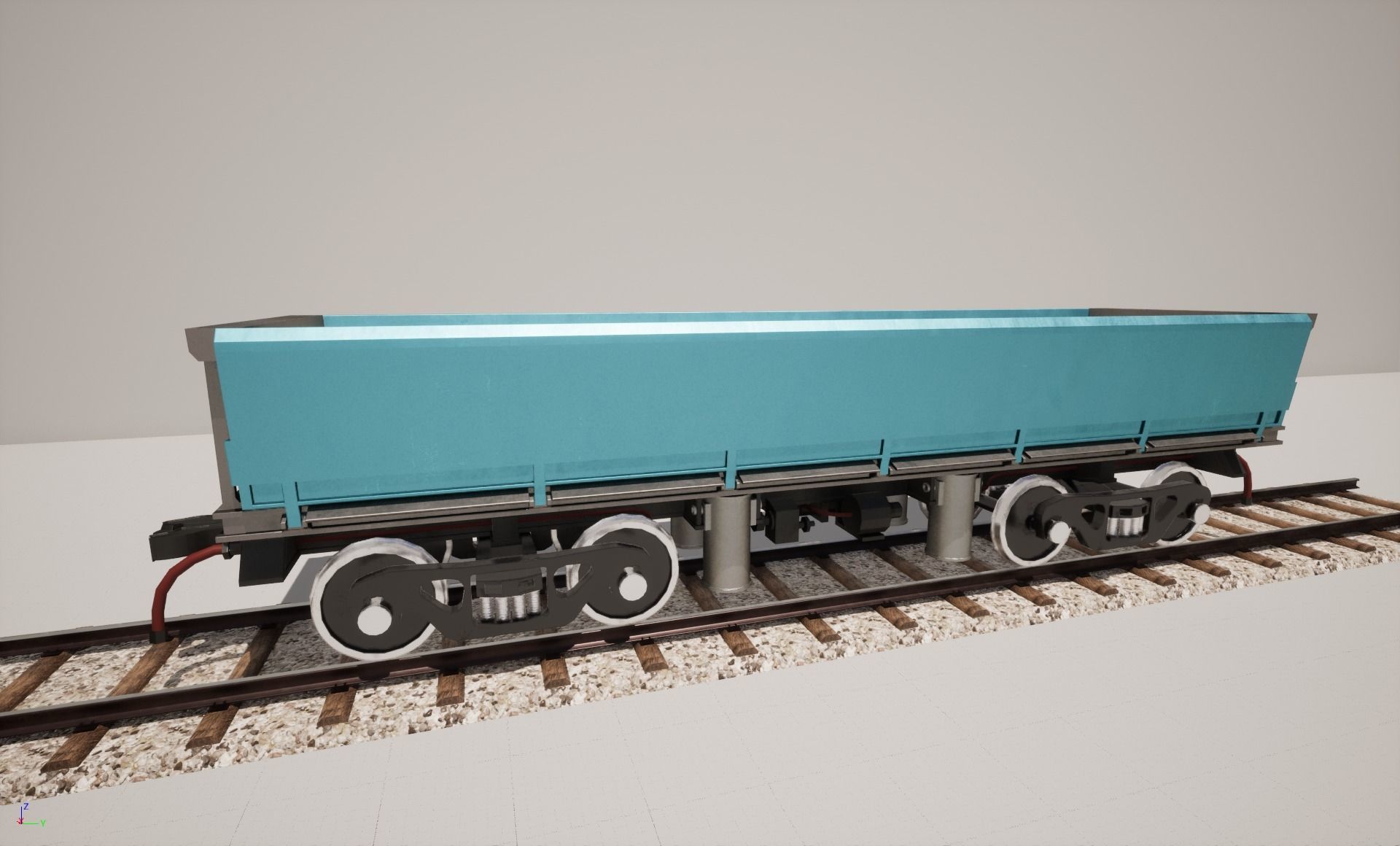 Animated game-ready Dumpcar Low-poly 3D model_8