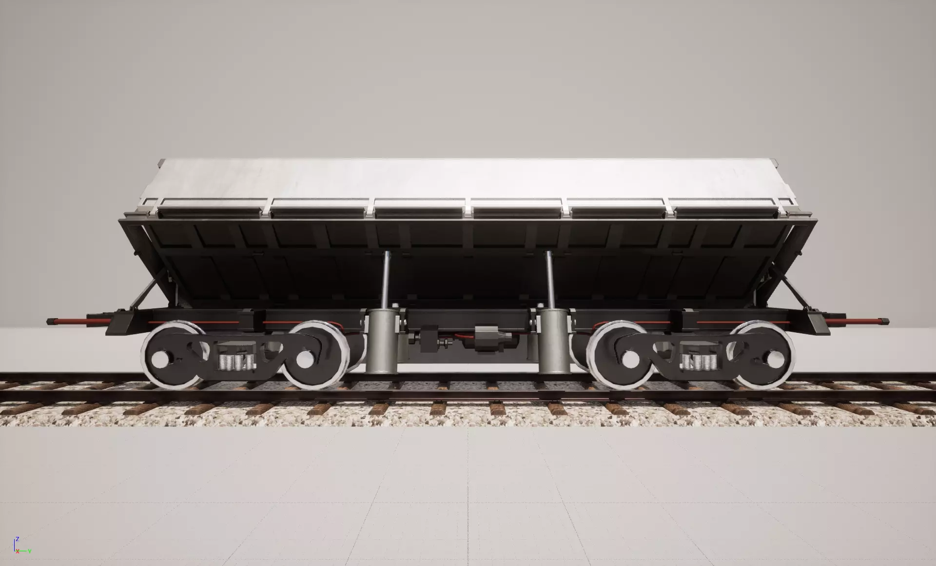 Animated game-ready Dumpcar Low-poly 3D model_0