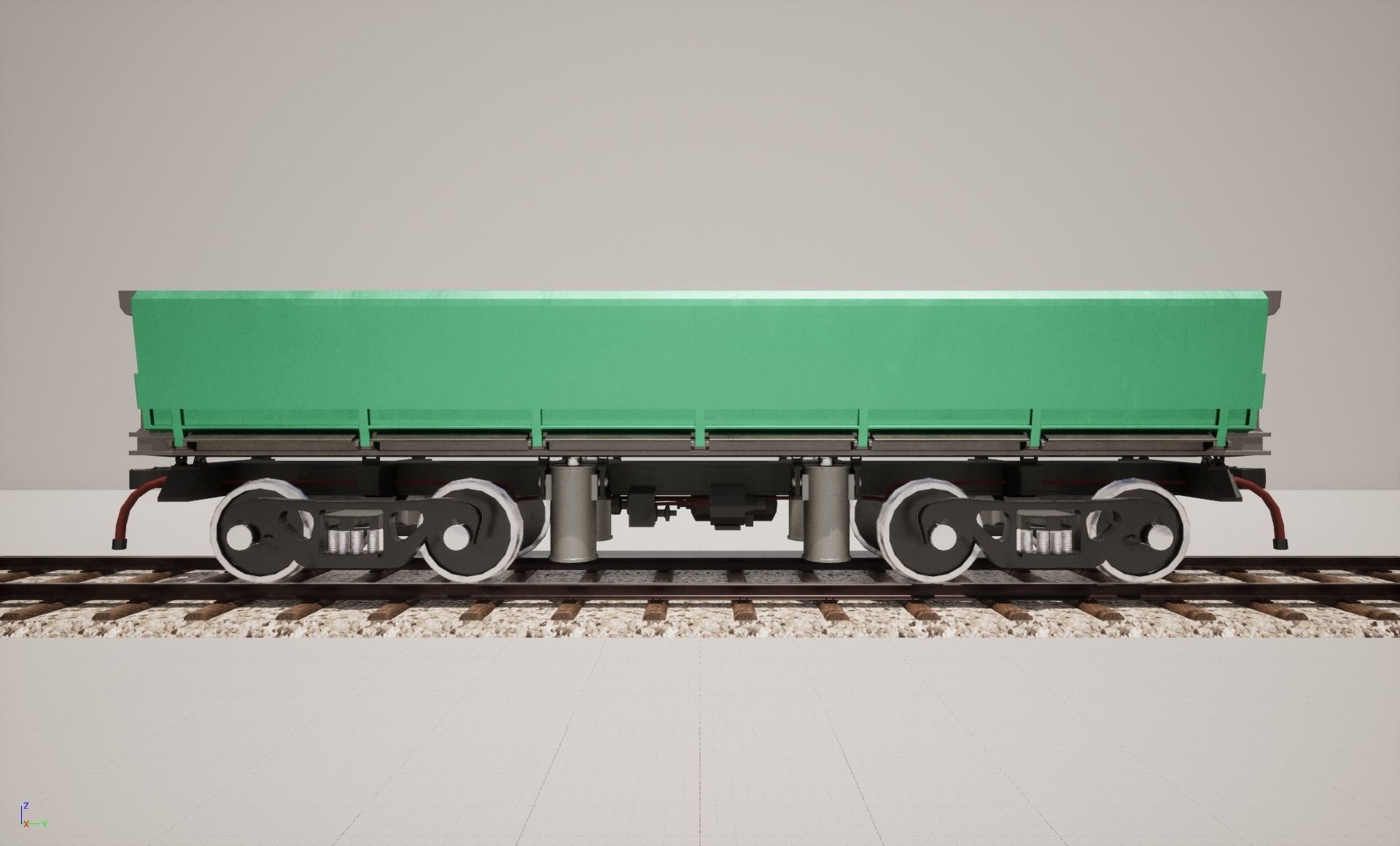 Animated game-ready Dumpcar Low-poly 3D model_6