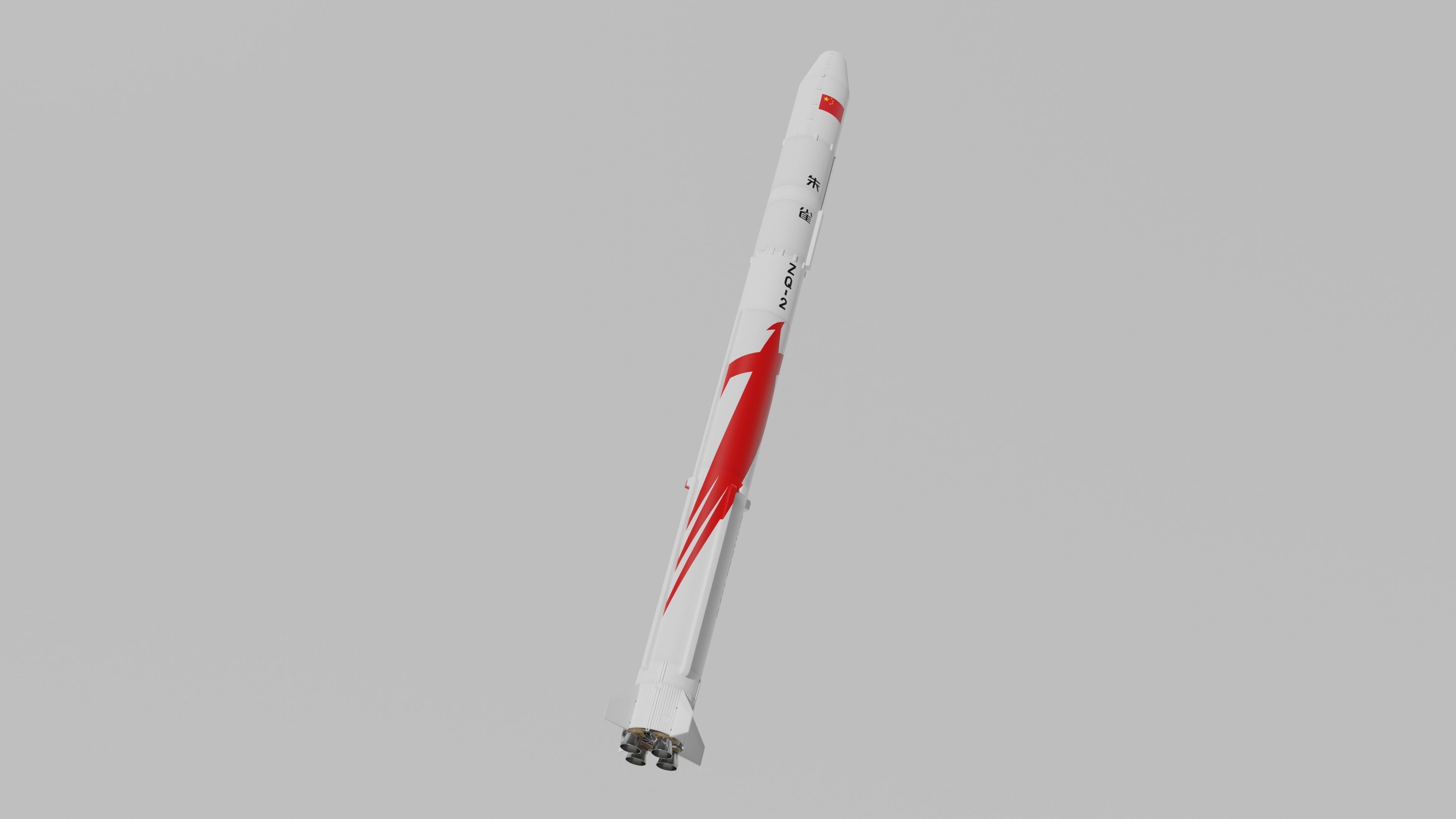 Zhuque-2 Launch Vehicle Blender-FBX 3D model_4