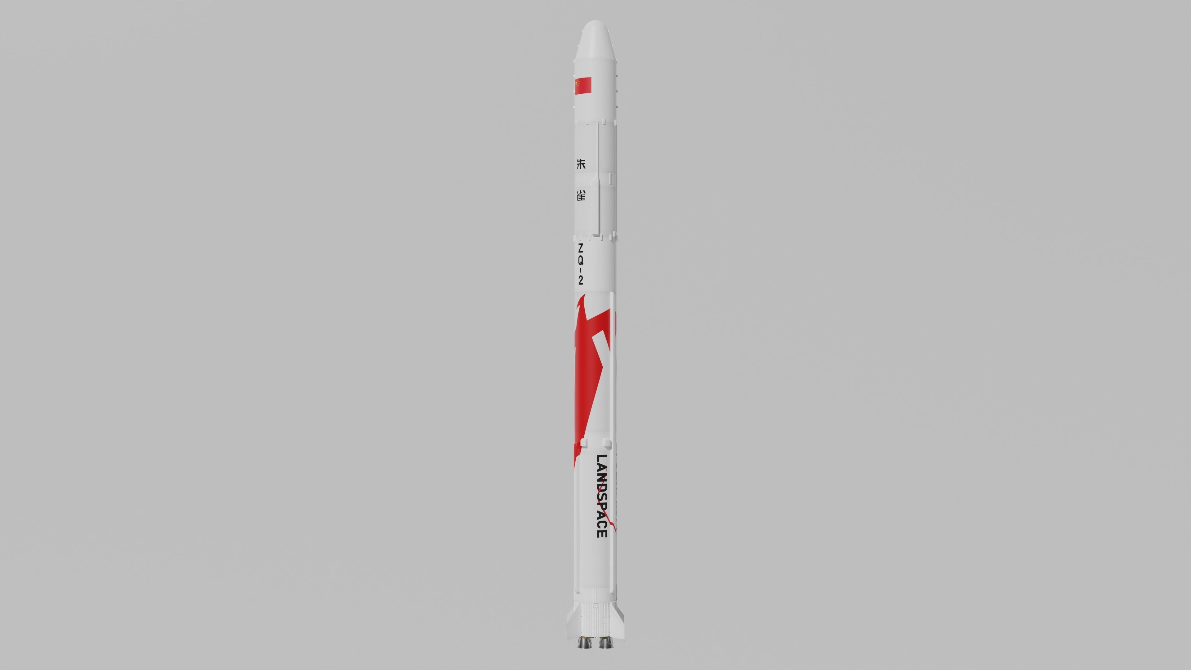 Zhuque-2 Launch Vehicle Blender-FBX 3D model_2