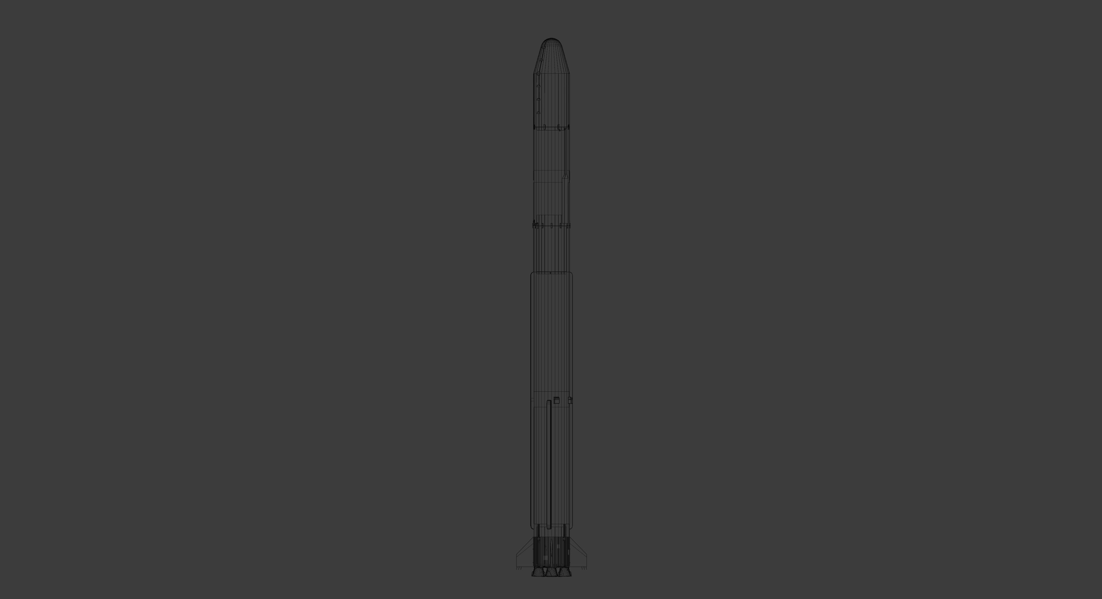Zhuque-2 Launch Vehicle Blender-FBX 3D model_10