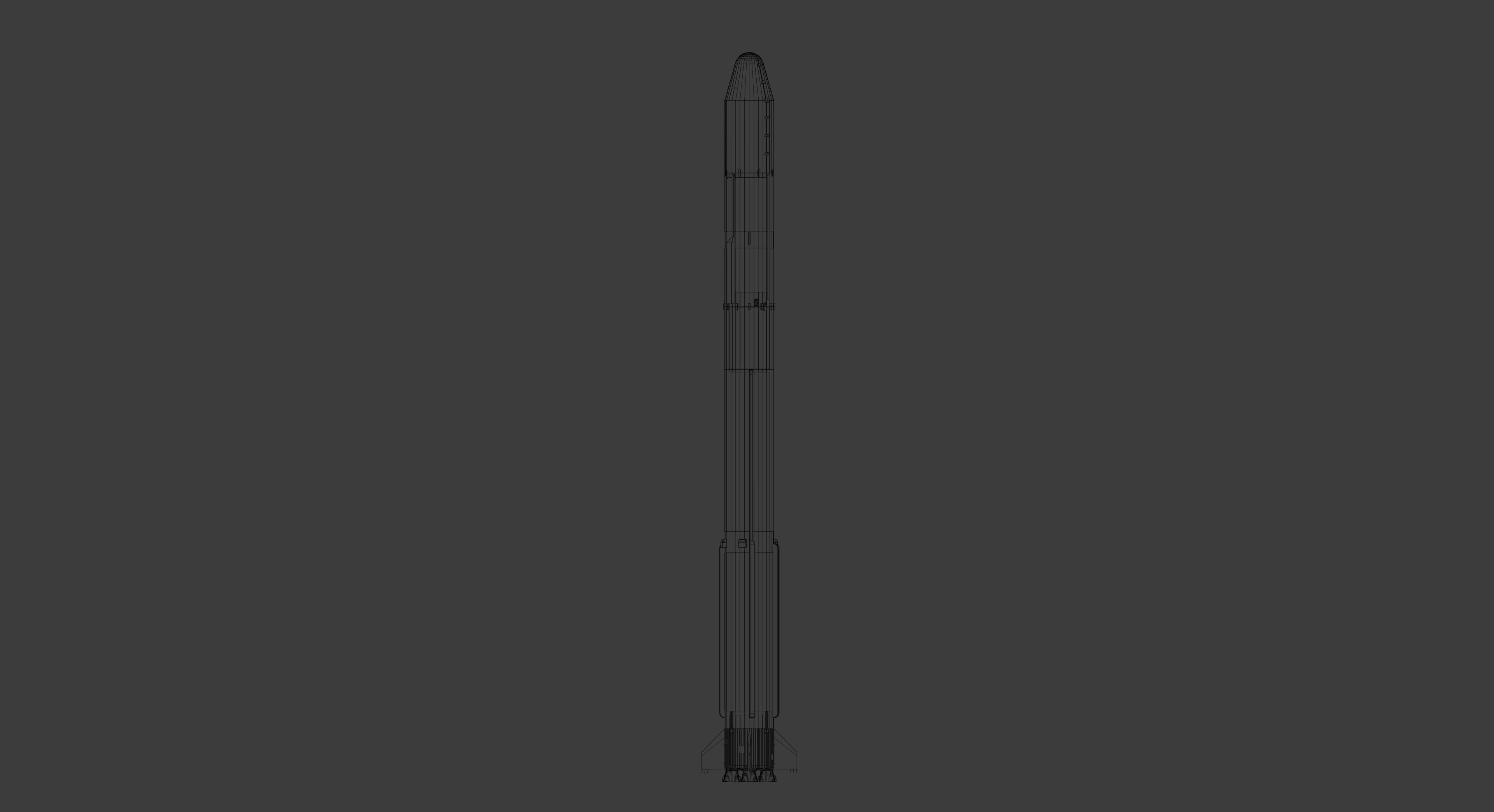 Zhuque-2 Launch Vehicle Blender-FBX 3D model_11