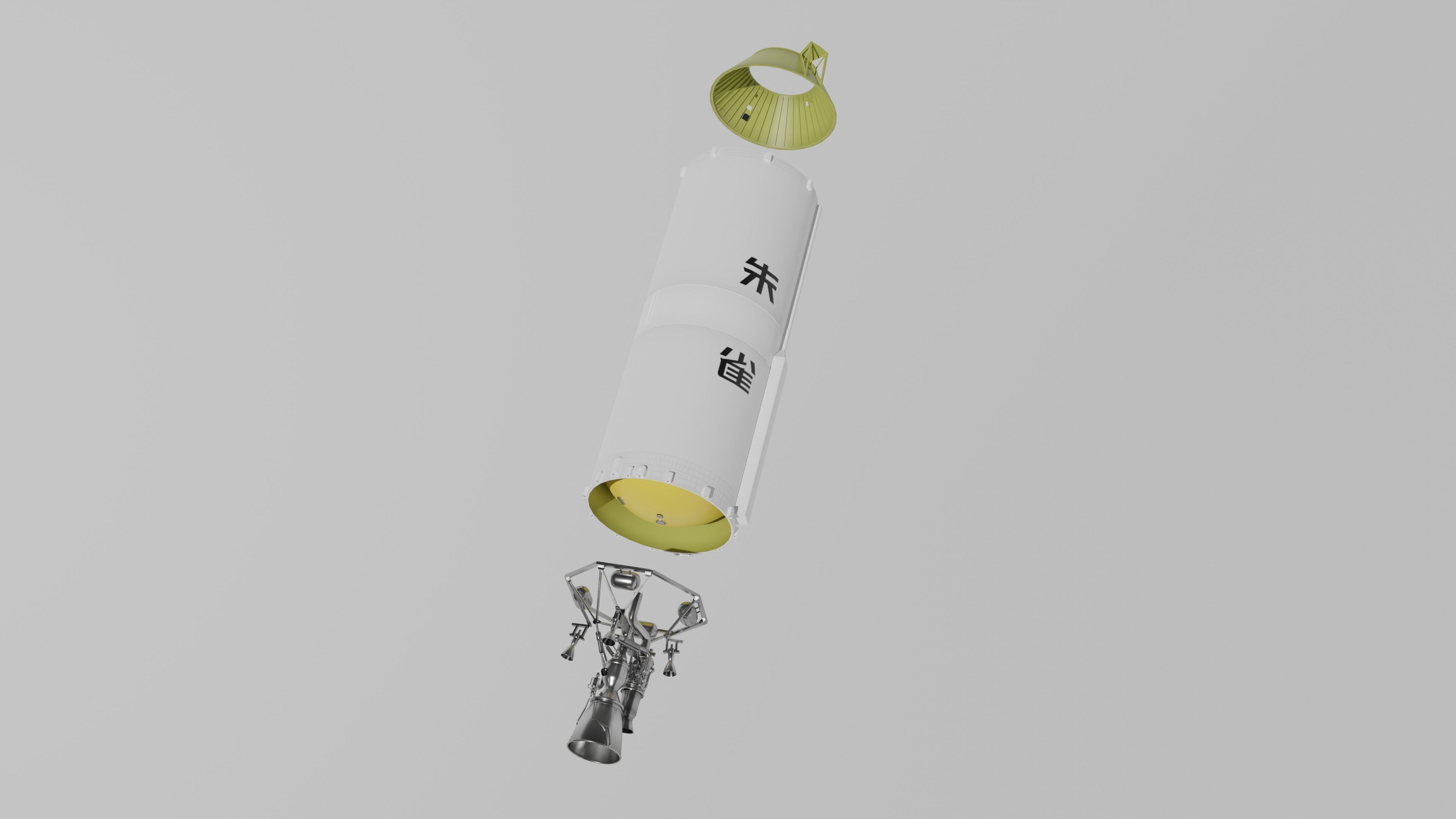 Zhuque-2 Launch Vehicle Blender-FBX 3D model_8