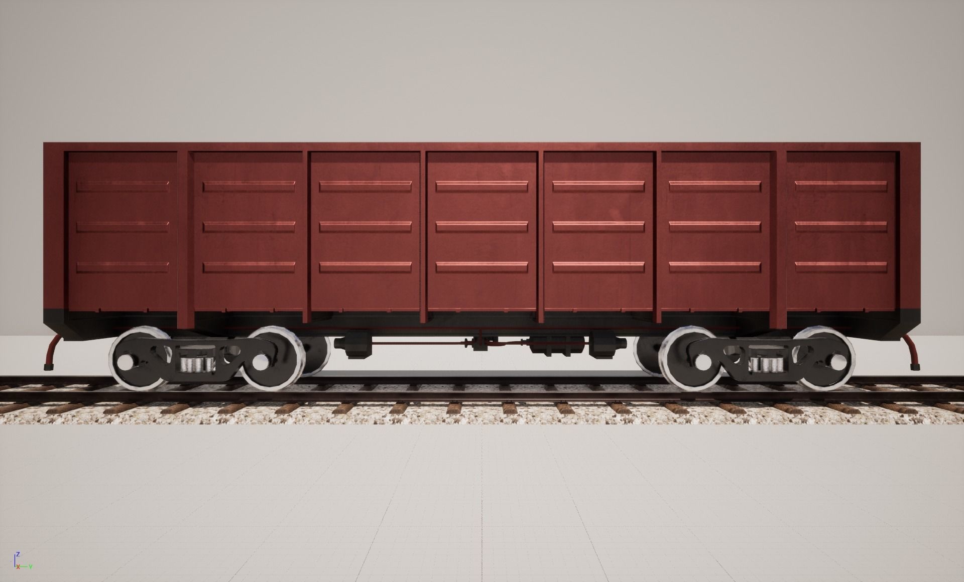 Animated game-ready Gondolacar Low-poly 3D model_9