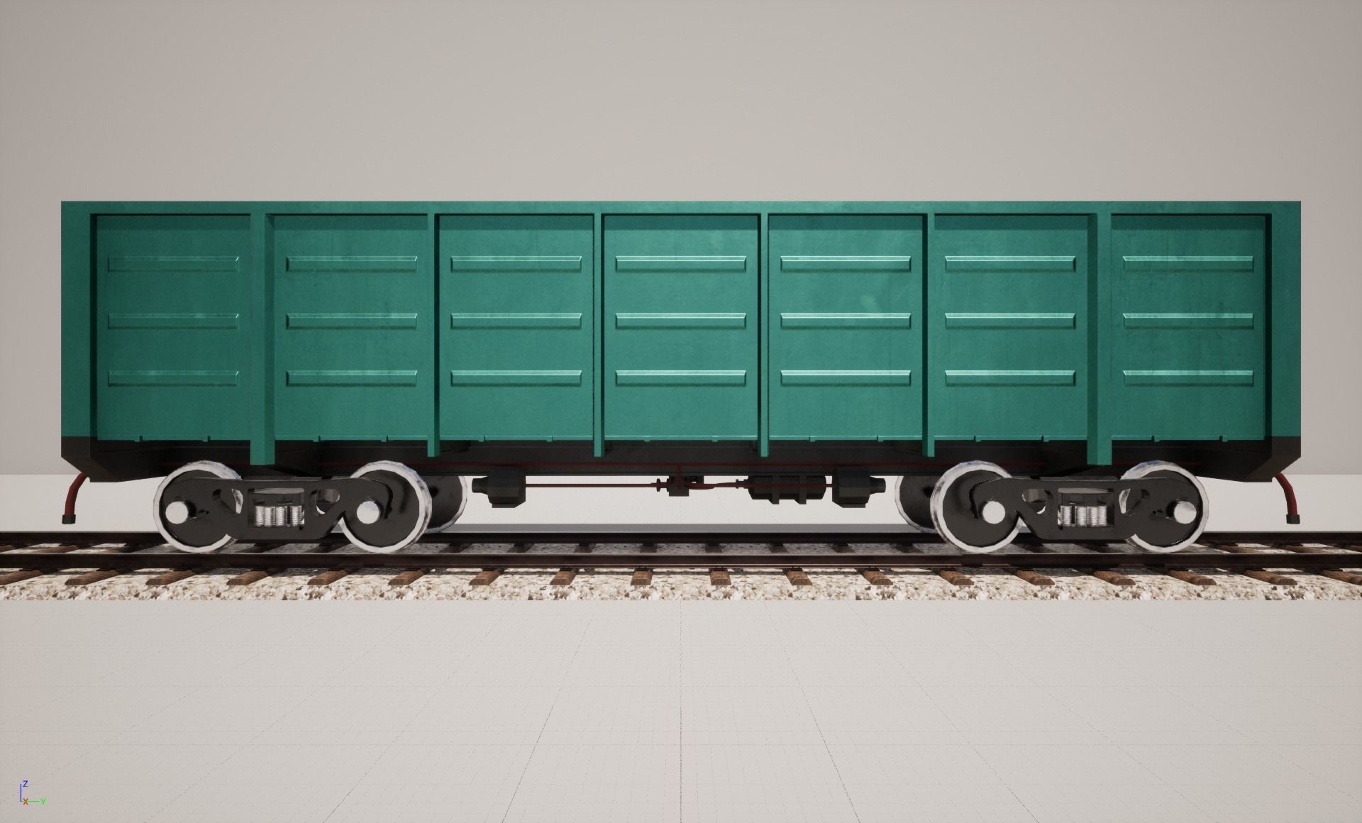 Animated game-ready Gondolacar Low-poly 3D model_4