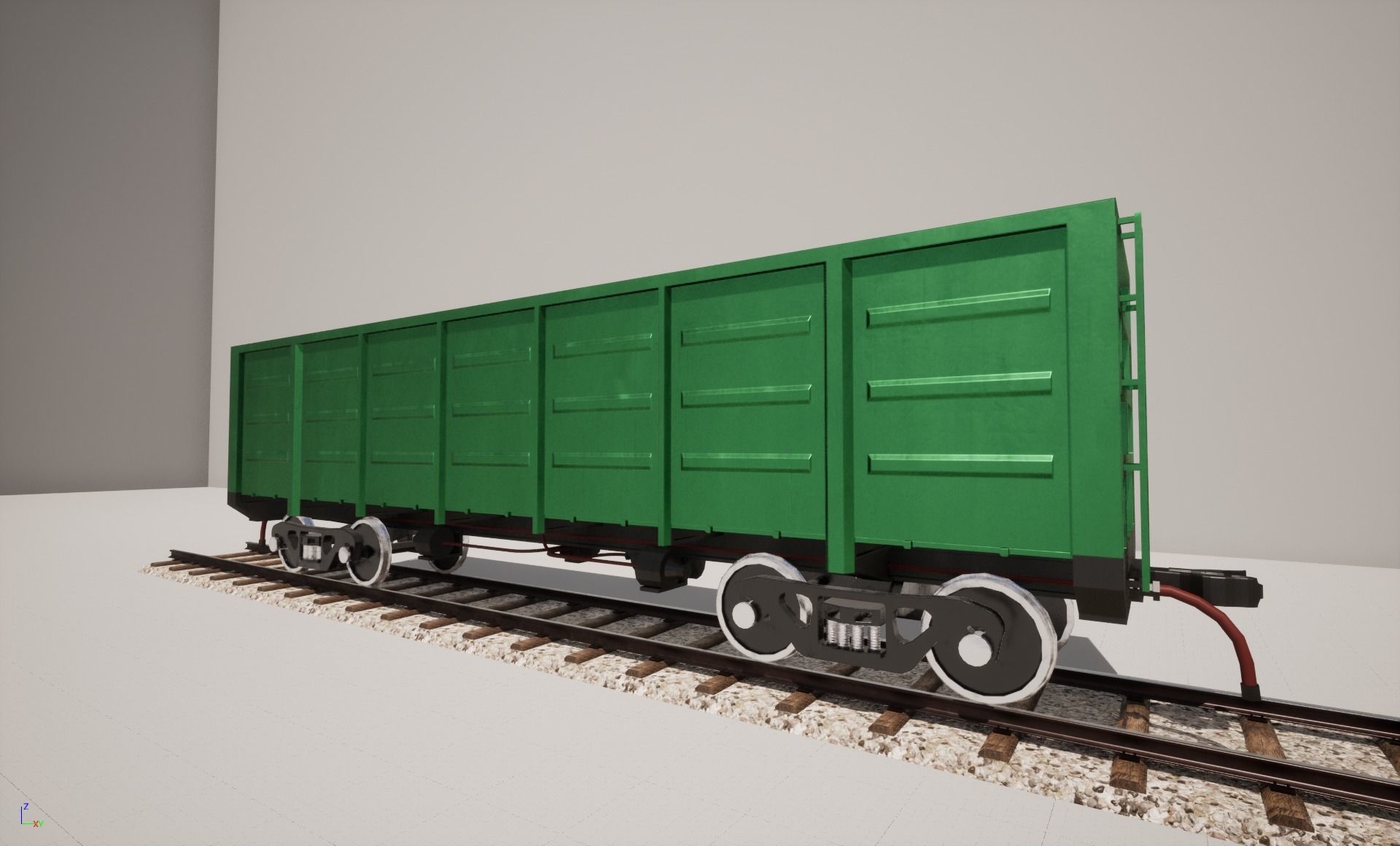 Animated game-ready Gondolacar Low-poly 3D model_6