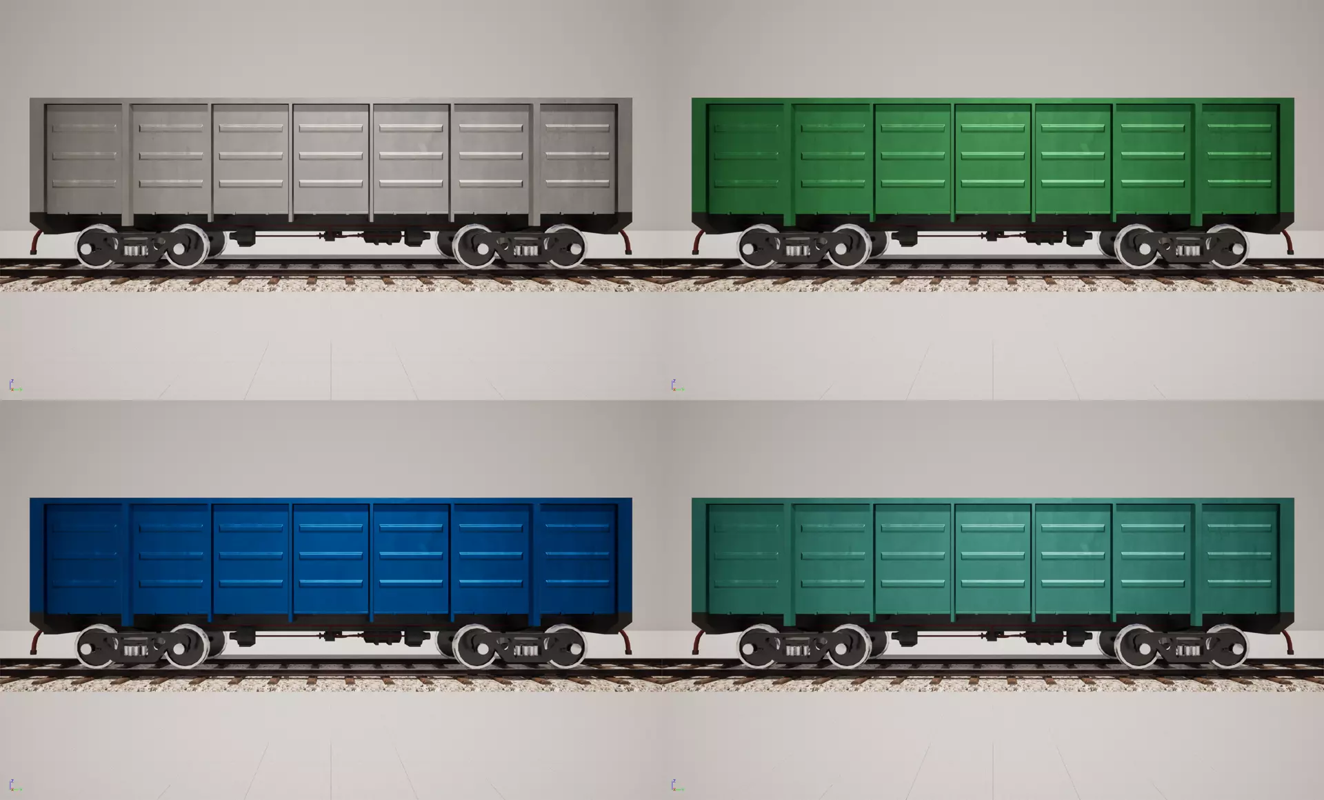 Animated game-ready Gondolacar Low-poly 3D model_0