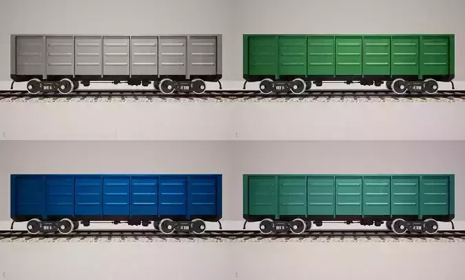 Animated game-ready Gondolacar Low-poly 3D model