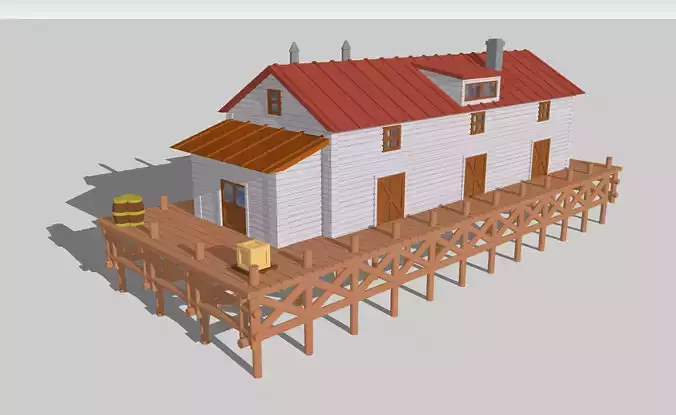 Waterfront Dockside Warehouse by Outland Models