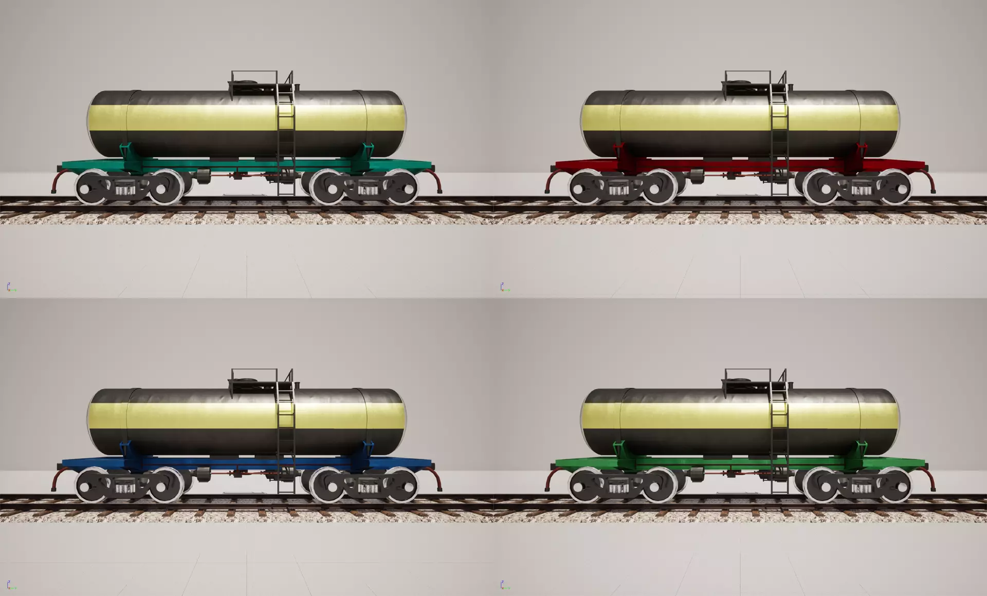 Animated game-ready TankcarV0 Low-poly 3D model_0