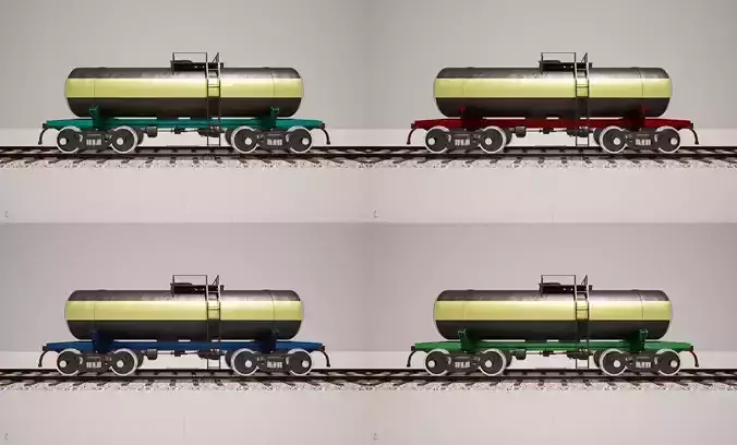 Animated game-ready TankcarV0 Low-poly 3D model