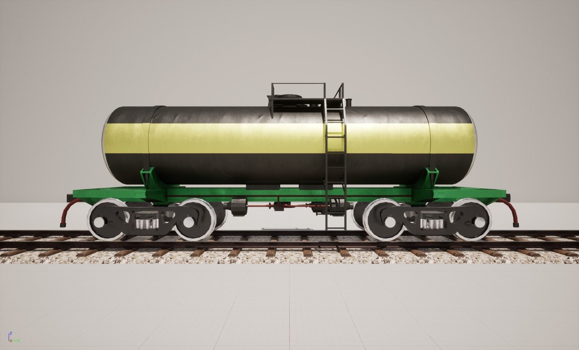 Animated game-ready TankcarV0 Low-poly 3D model_6