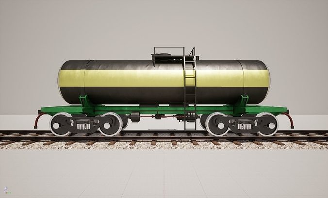 Animated game-ready TankcarV0 Low-poly 3D model 6