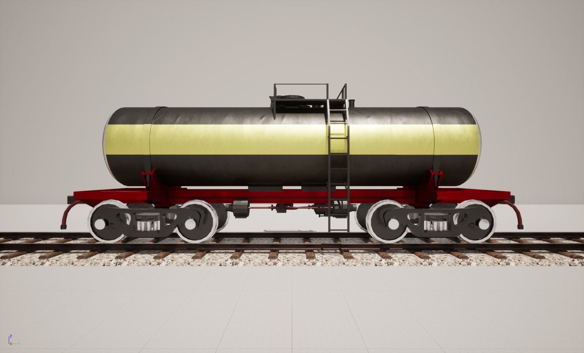 Animated game-ready TankcarV0 Low-poly 3D model_7